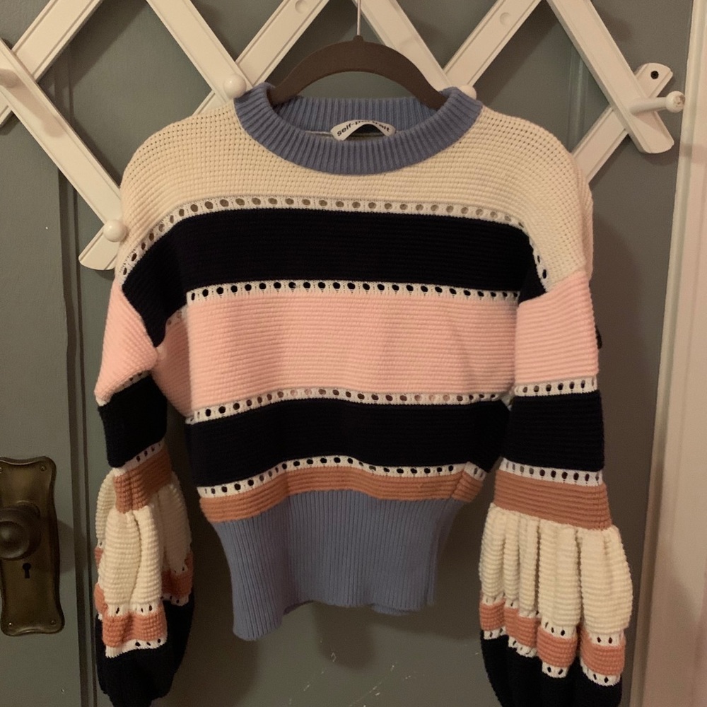 Self Portrait Striped Sweater